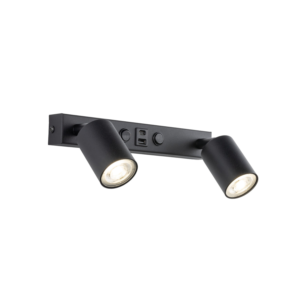 Aplică Nex USB din oțel, negru, 8 W