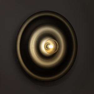 Aplică Onda din sticlă, maro, mărimea L