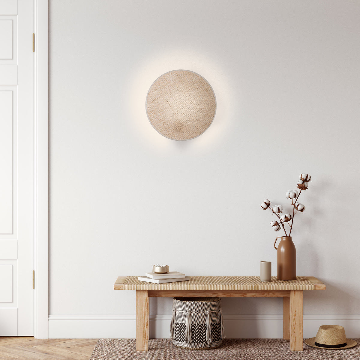 Aplică Pulse cu abajur din iută
