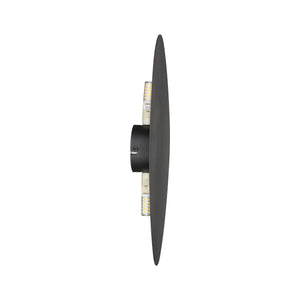 Aplică Stone din metal, negru, 2 becuri