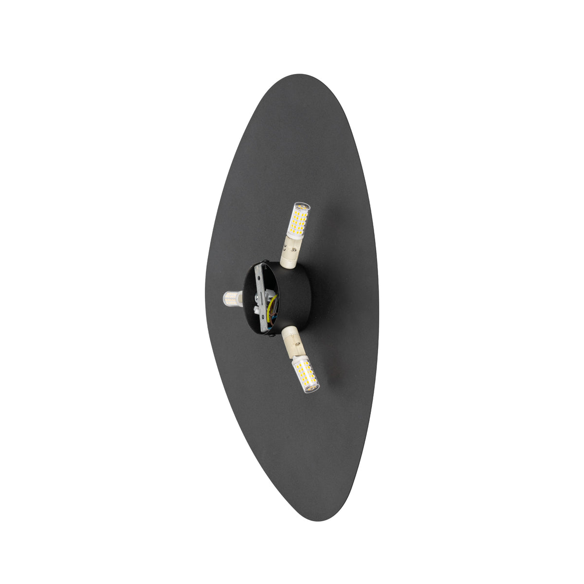 Aplică Stone din metal, negru, 3 becuri