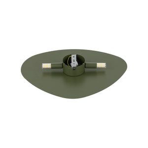 Aplică Stone din metal, verde, 2 becuri