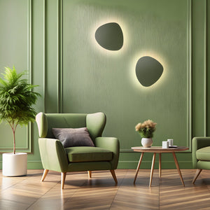 Aplică Stone din metal, verde, 3 becuri