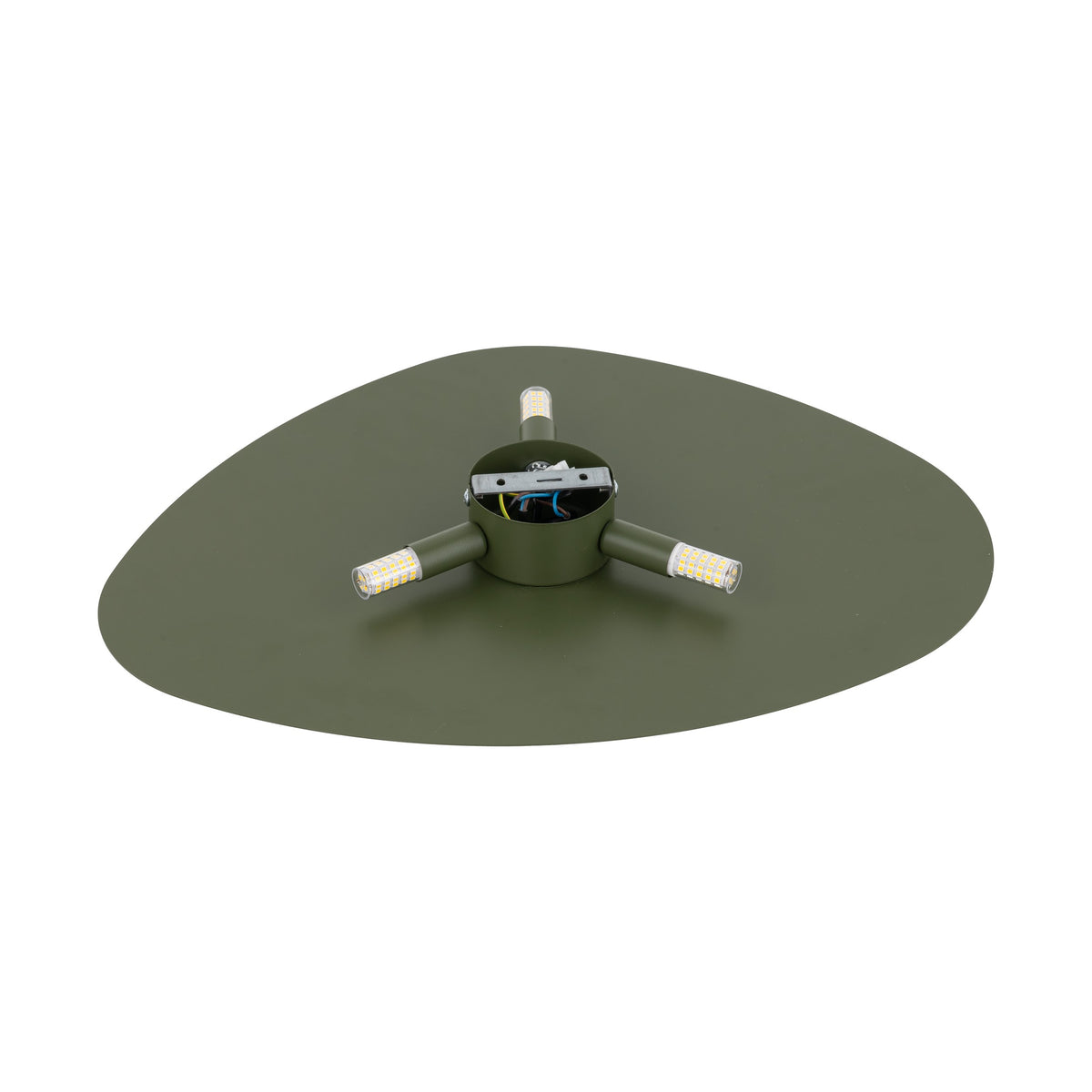 Aplică Stone din metal, verde, 3 becuri