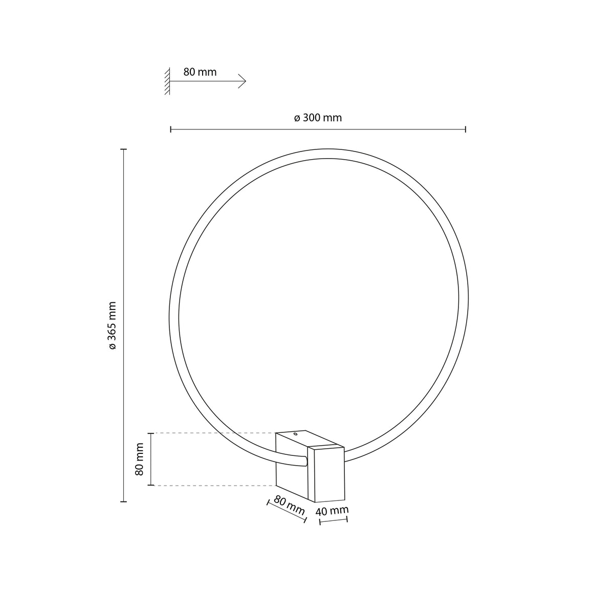 Aplică Vexa din aluminiu, negru, 6 W