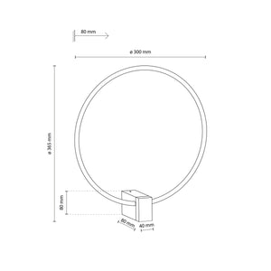 Aplică Vexa din aluminiu, negru, 6 W