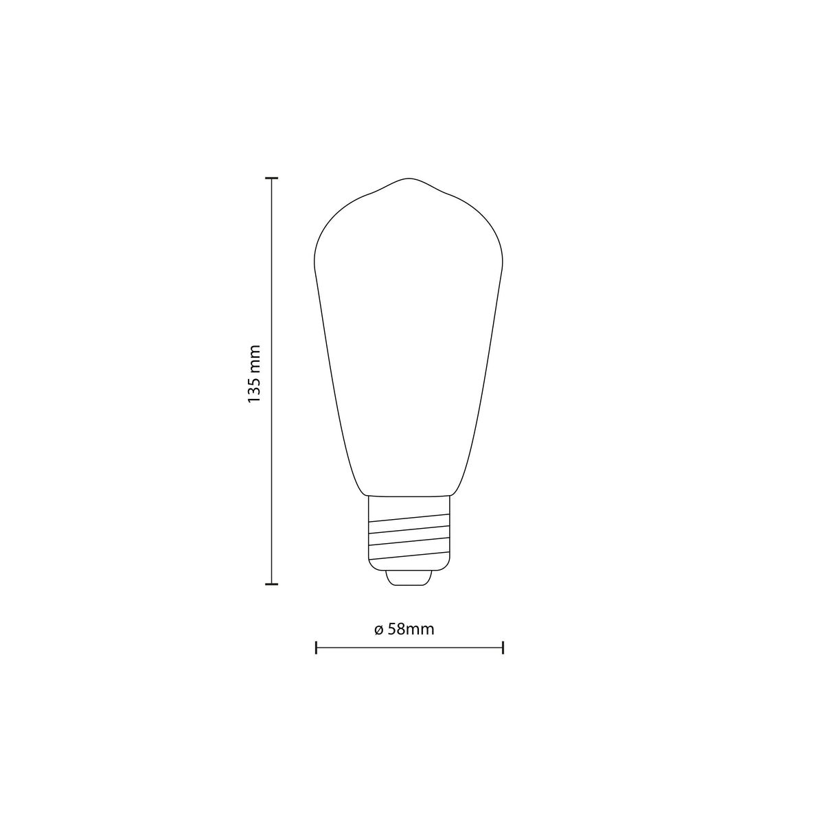 Bec dimabil E27 cu lumină caldă, transparent, 10 W