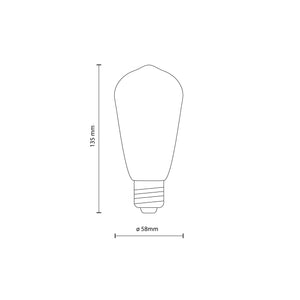 Bec dimabil E27 cu lumină caldă, transparent, 10 W