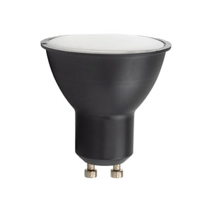 Bec GU10 cu lumină caldă, negru