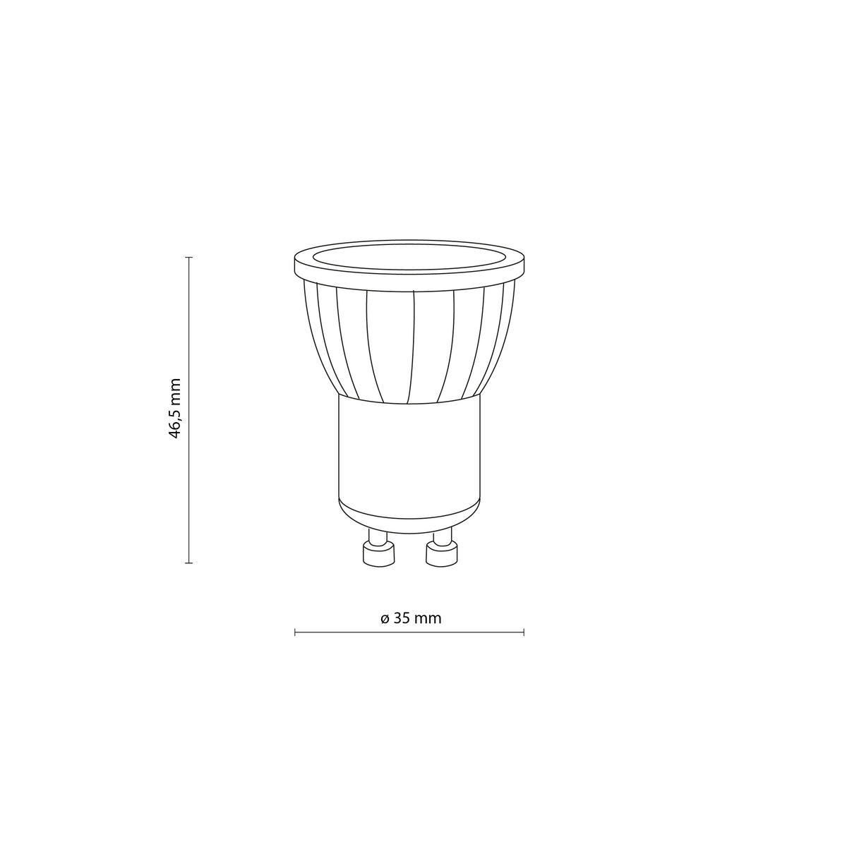 Bec Mini (MR11) GU10 cu lumină caldă, alb