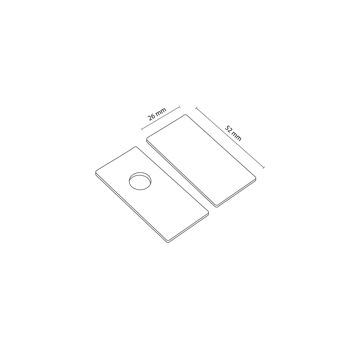 Capac de capăt Magnetic Easy pentru șină din aluminiu, alb