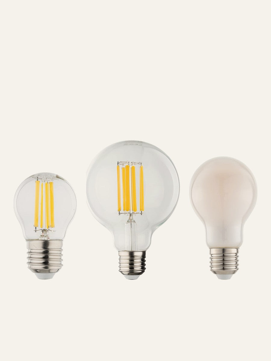 Becuri LED cu filament și mate, cu soclu E27