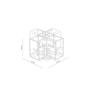 Conector în cruce pentru Honey Comb, transparent