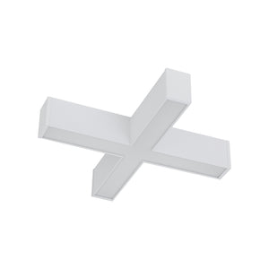 Conectorul LED în cruce Luxe Pro alb, cu difuzorul opal
