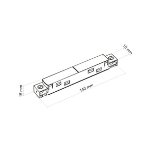 Conector Magnetic Easy drept din aluminiu, alb