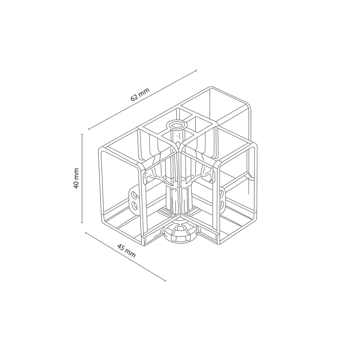 Conector în T pentru Honey Comb, transparent