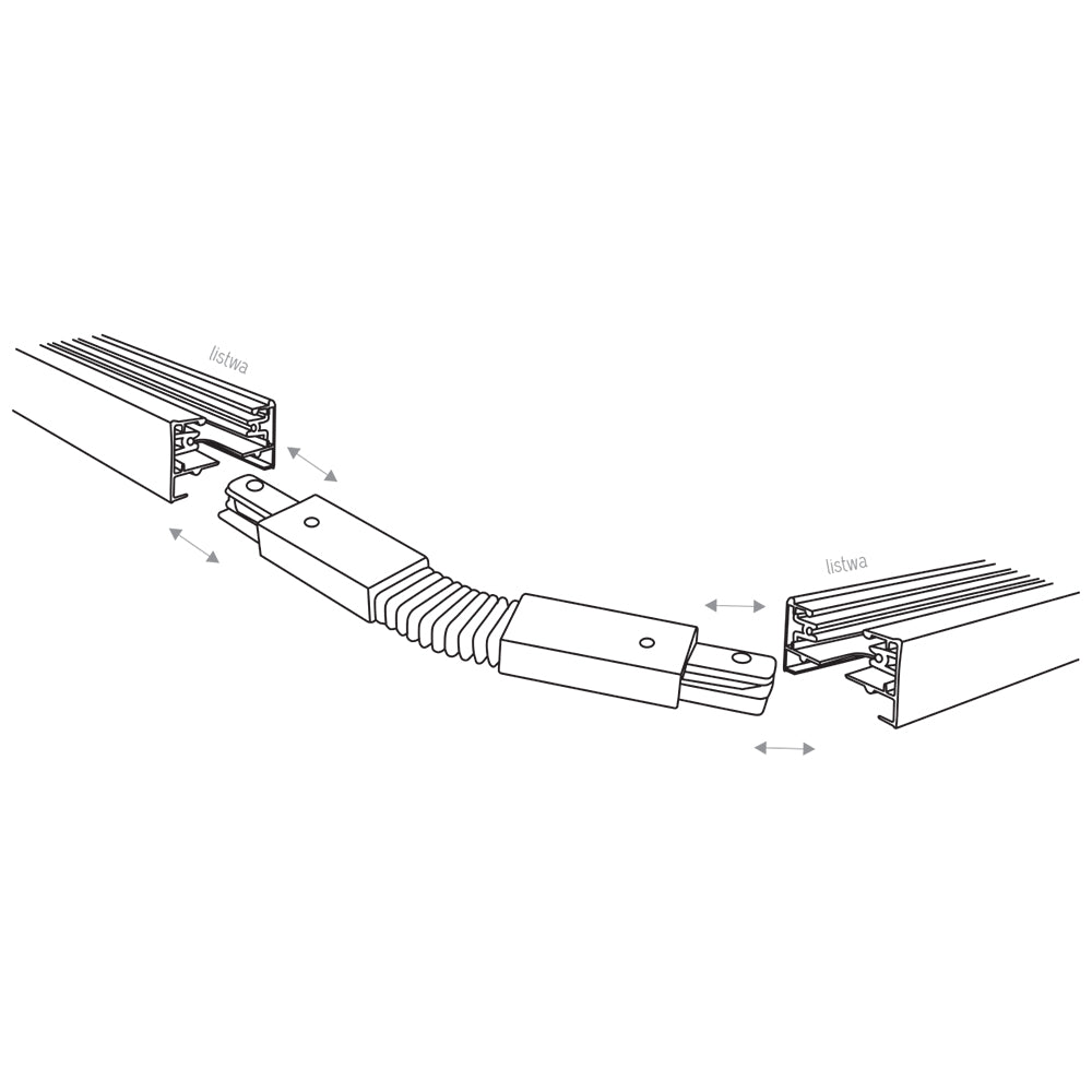 Conector Tracer flexibil din metal, alb