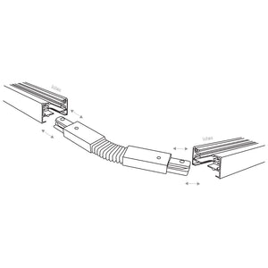 Conector Tracer flexibil din metal, alb