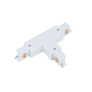 Conector Tracer în T dreapta varianta 2 cu 3 circuite, alb