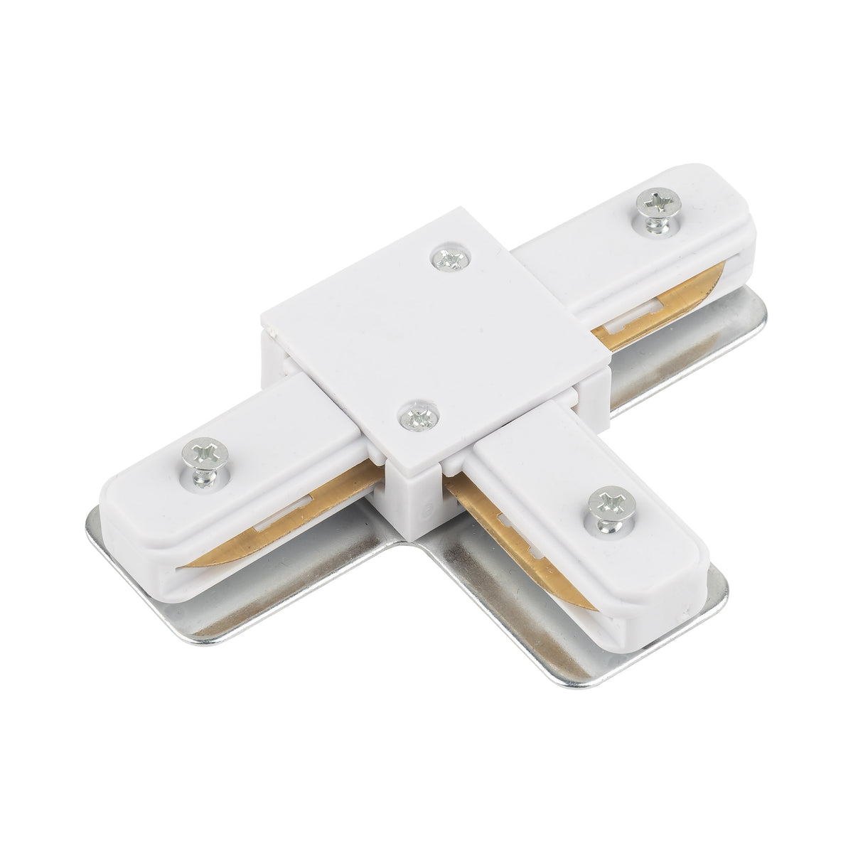 Conector Tracer în T din metal, alb