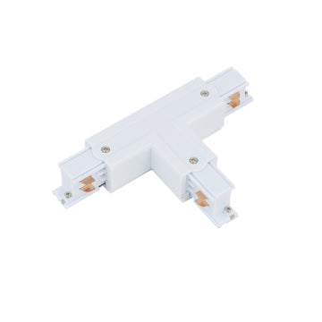 Conector Tracer în T stânga varianta 2 cu 3 circuite, alb