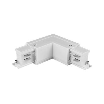 Conector Tracer unghiular stânga cu 3 circuite, alb
