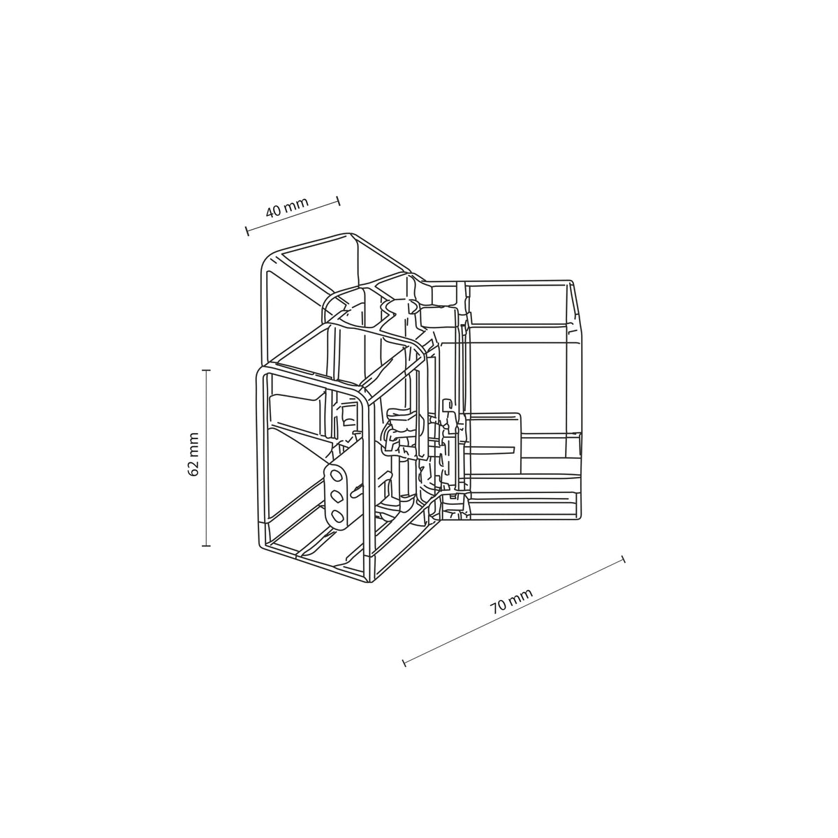 Conector în Y pentru Honey Comb, transparent