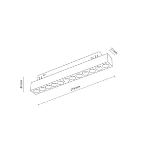 Corp cu spoturi pentru șină magnetică Magnetic Easy Points din aluminiu, alb, 12 W