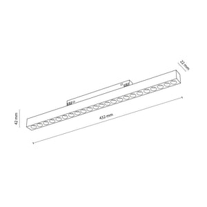 Corp cu spoturi pentru șină magnetică Magnetic Easy Points din aluminiu, negru, 24 W