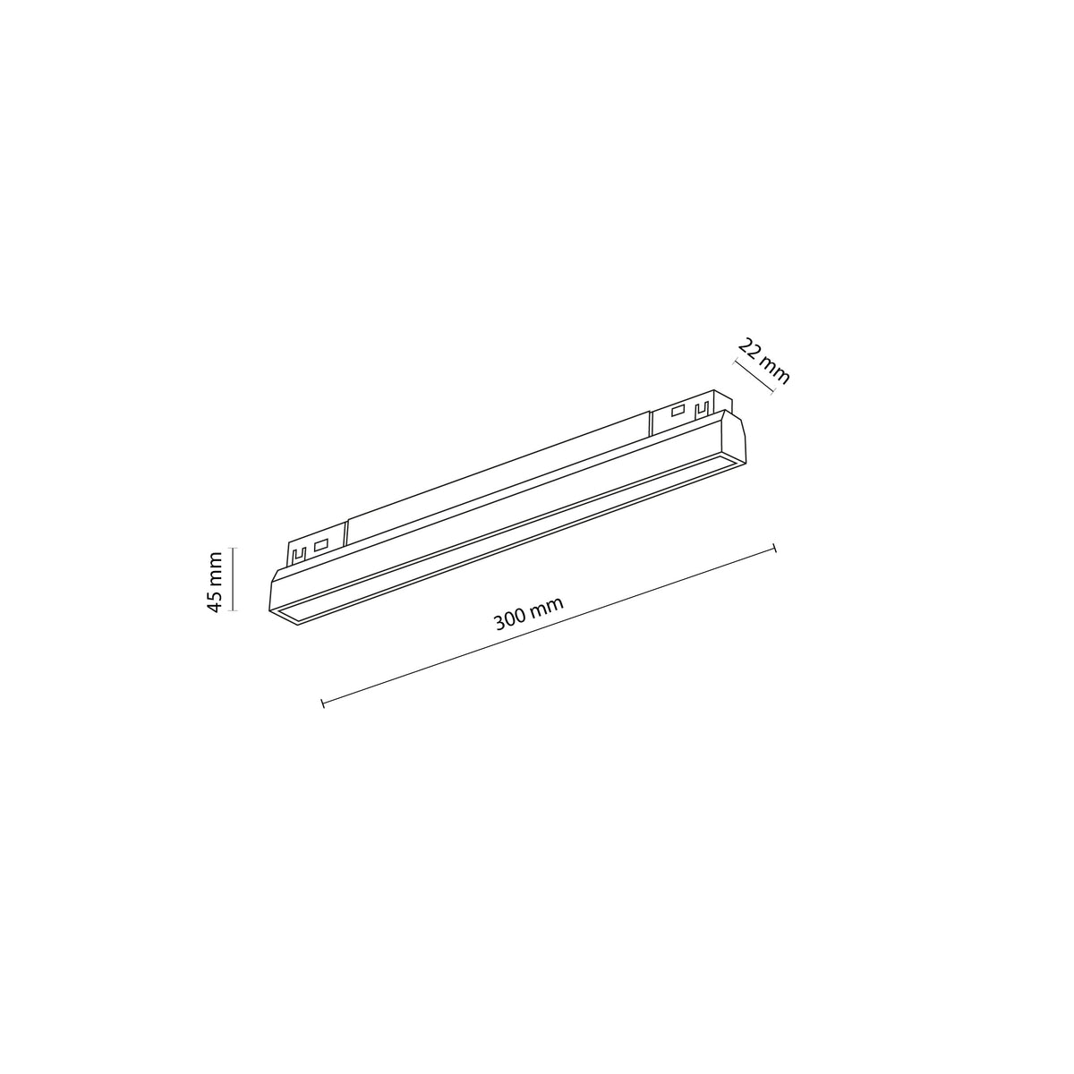 Lampă liniară pentru șină magnetică Magnetic Easy Line din aluminiu, alb, 12 W