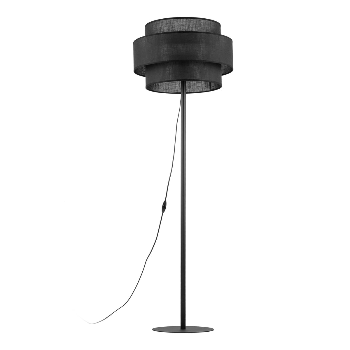 Lampă de podea Calisto din oțel, negru