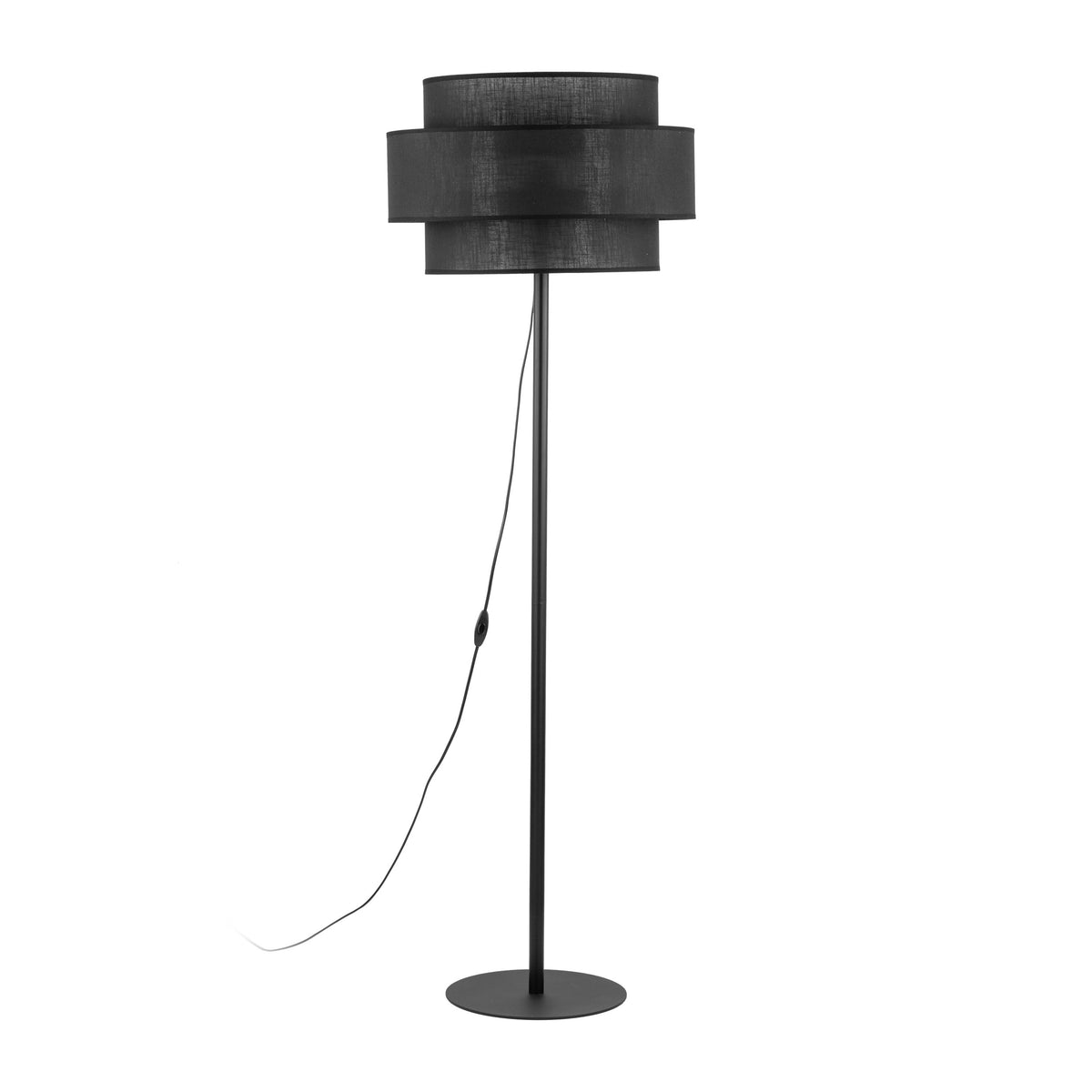 Lampă de podea Calisto din oțel, negru