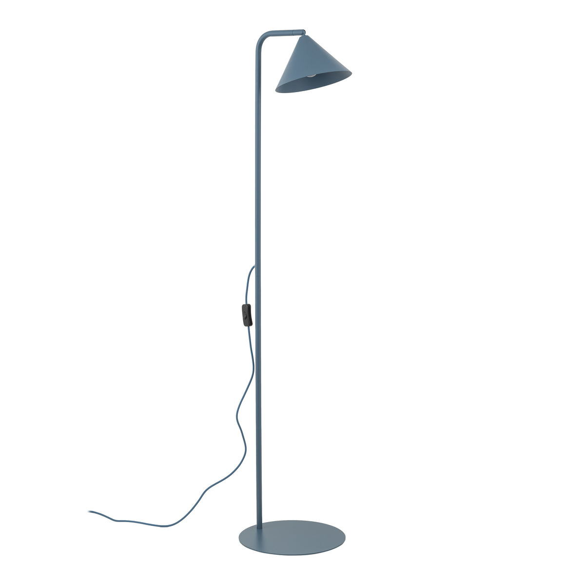 Lampă de podea Cono cu soclu E14 din metal, bleumarin