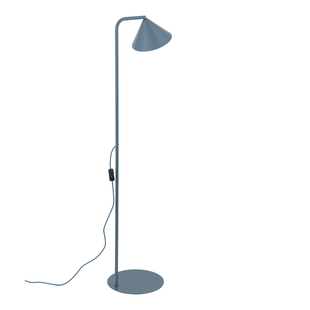 Lampă de podea Cono cu soclu E14 din metal, bleumarin