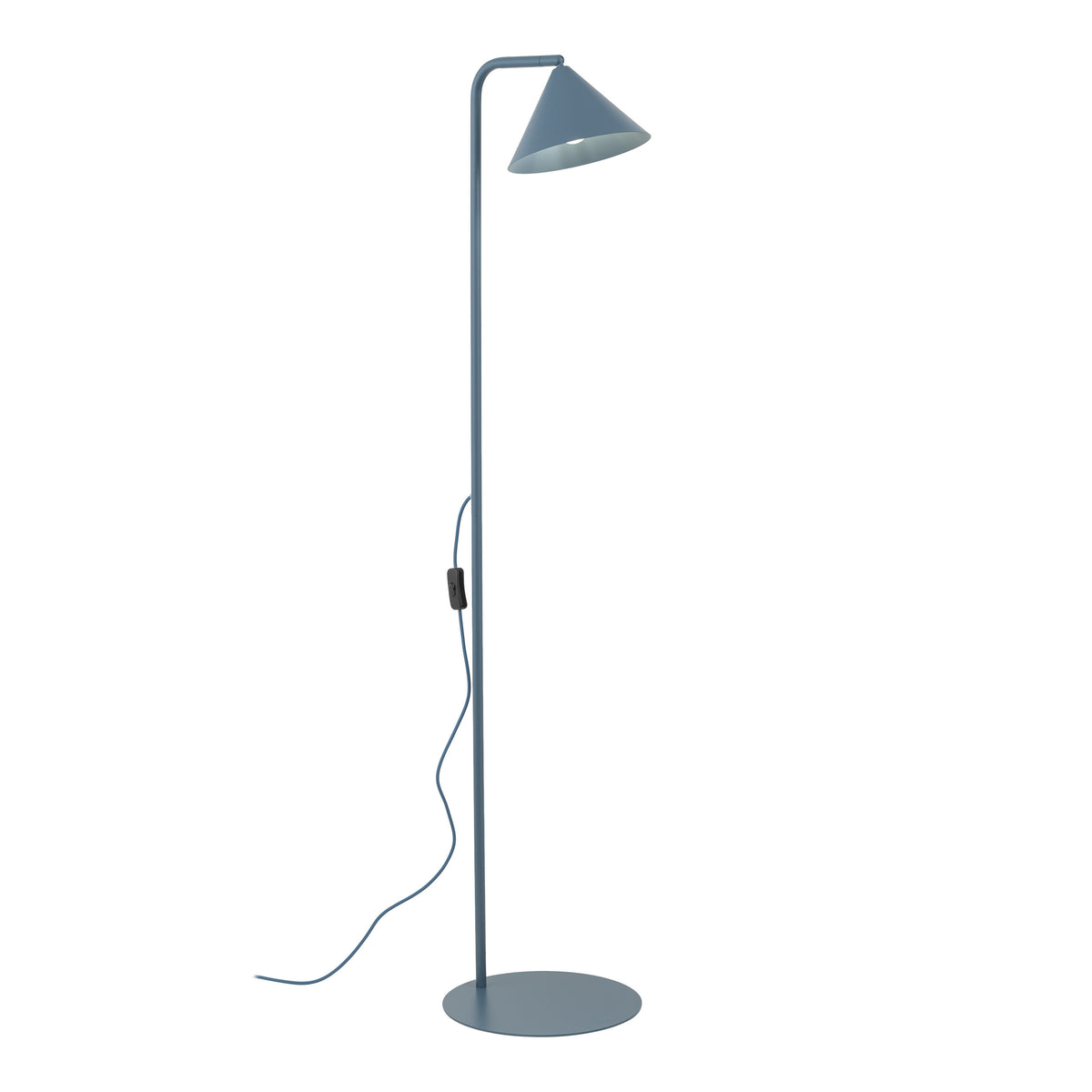 Lampă de podea Cono cu soclu E14 din metal, bleumarin