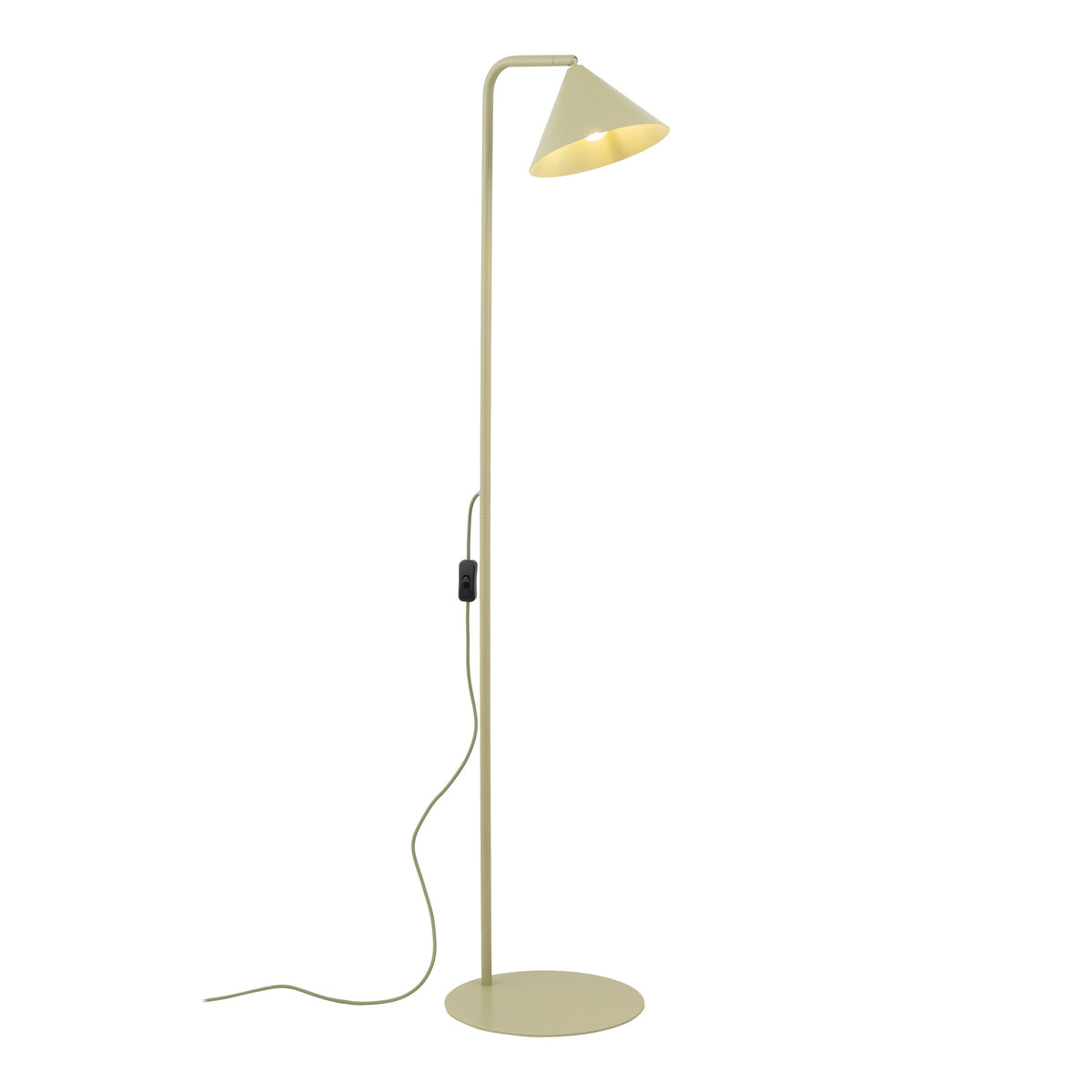 Lampă de podea Cono cu soclu E14 din metal, fistic