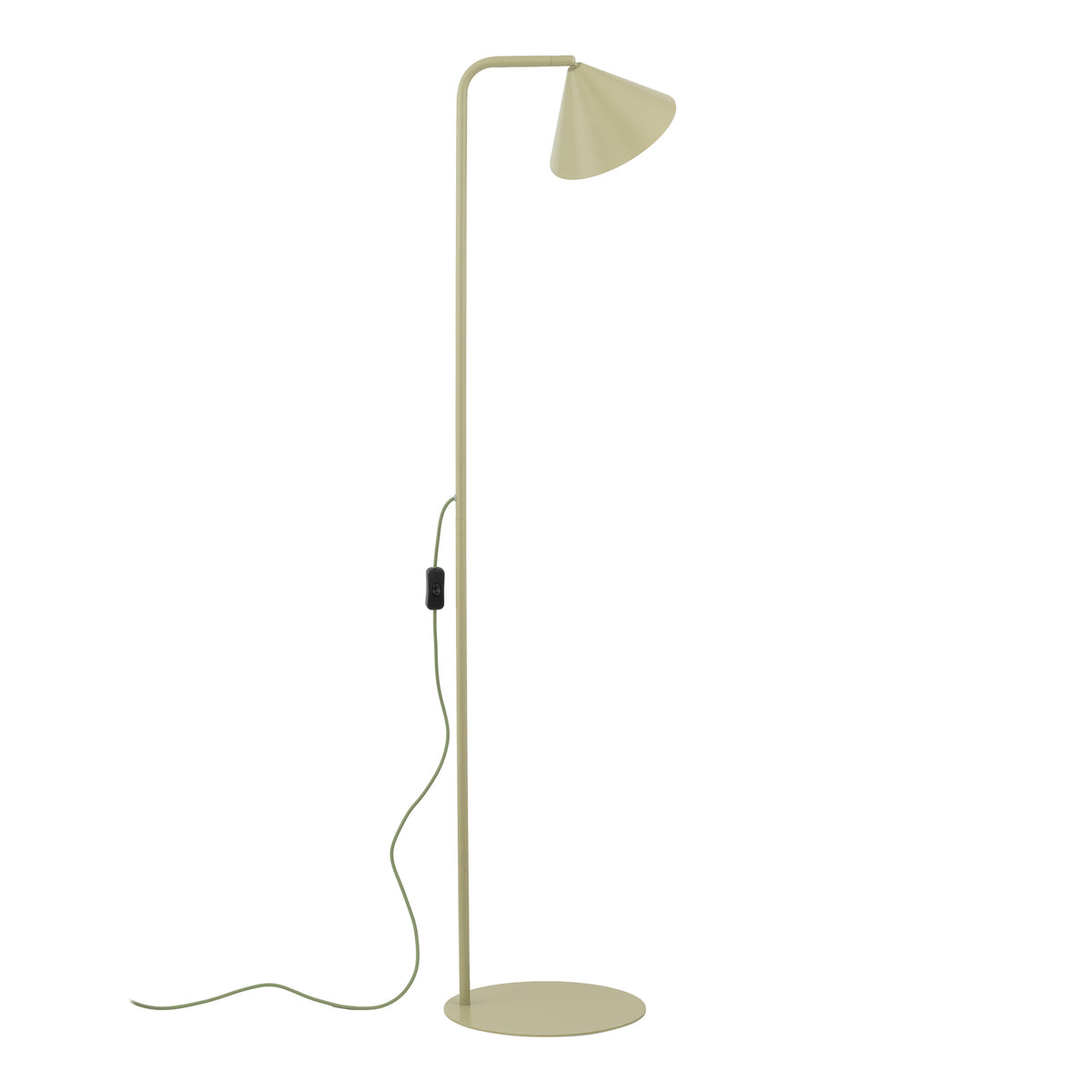 Lampă de podea Cono cu soclu E14 din metal, fistic
