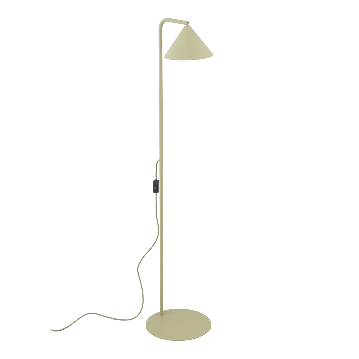 Lampă de podea Cono cu soclu E14 din metal, fistic
