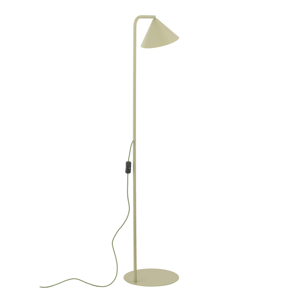 Lampă de podea Cono cu soclu E14 din metal, fistic