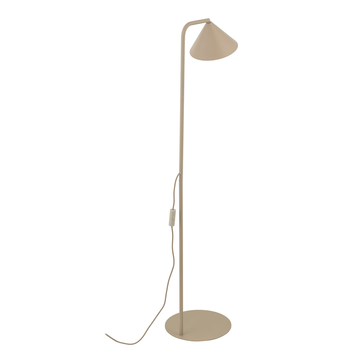 Lampă de podea Cono cu soclu E14 din metal, salvie