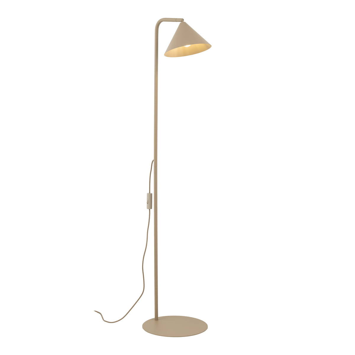 Lampă de podea Cono cu soclu E14 din metal, salvie