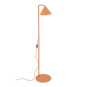Lampă de podea Cono cu soclu E14 din metal, somon