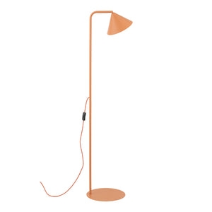 Lampă de podea Cono cu soclu E14 din metal, somon