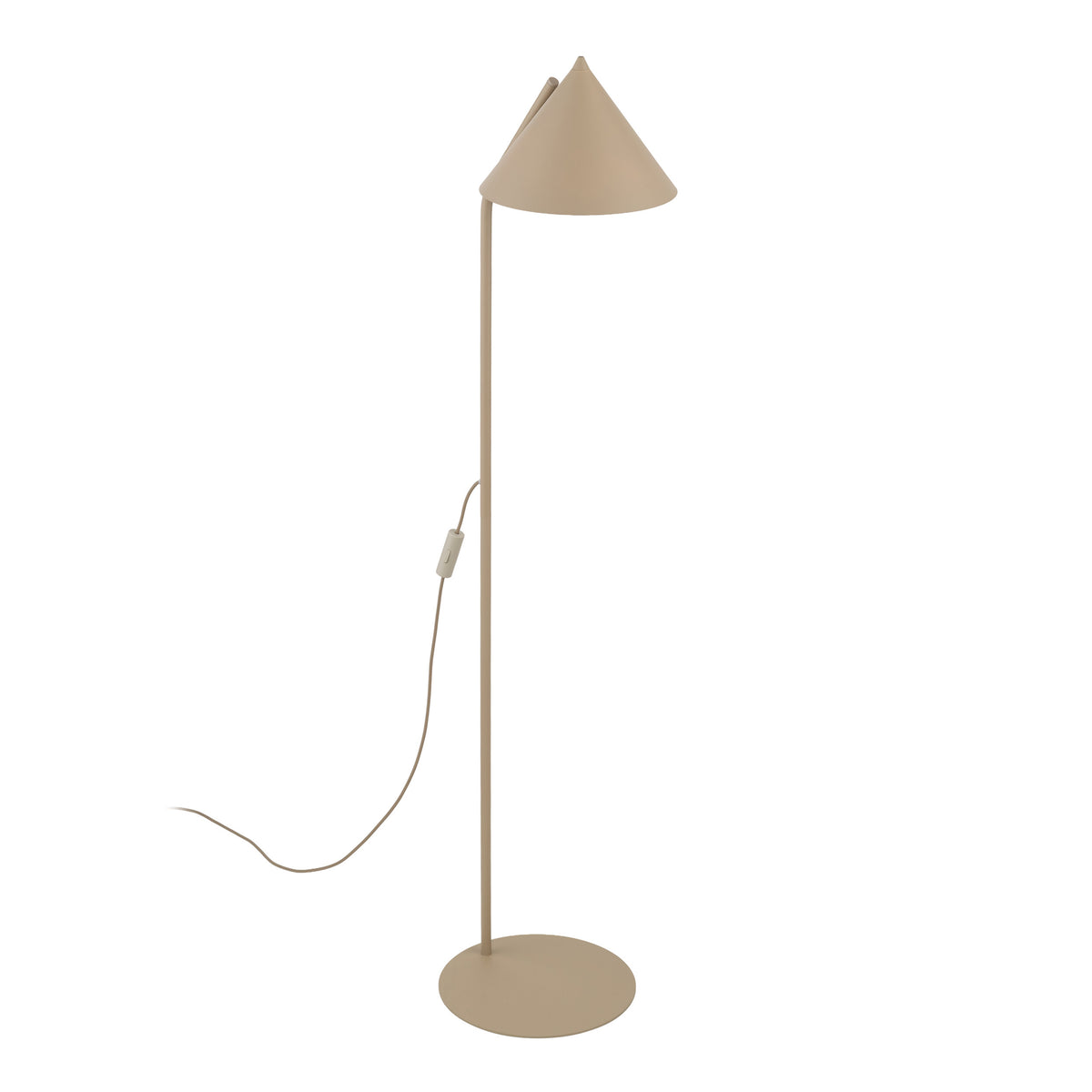 Lampă de podea Cono cu soclu E27 din metal, salvie, 10 W