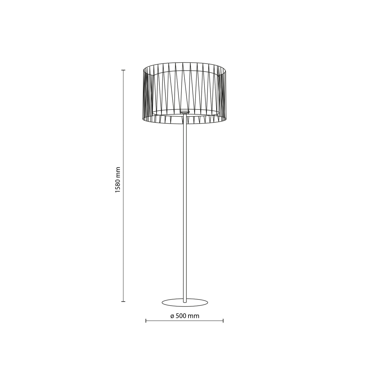 Lampă de podea Harmony, salvie iută