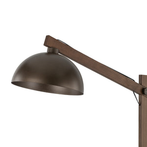 Lampă de podea Oslo din metal, maro