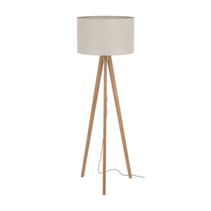 Lampă de podea Viga Shade din textil, pin