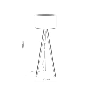 Lampă de podea Viga Shade din textil, pin