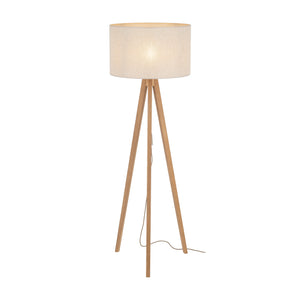 Lampă de podea Viga Shade din textil, pin