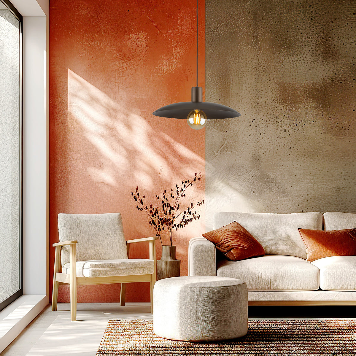 Lustră Astra din metal, maro